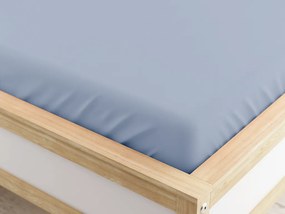 PrzytulneMieszkanie.pl Prześcieradło z mikrofibry z gumką jasnoniebieskie 160 x 200 cm