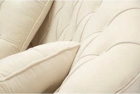 Kremowa aksamitna sofa 130 cm Budapest – Mauro Ferretti
