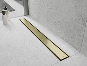 Mexen Flat M13 odpływ liniowy 2w1 160 cm, złoty szczotkowany - 1A10160