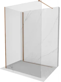 Mexen Kioto ścianka prysznicowa Walk-in 135 x 120 cm, transparent, różowe złoto - 800-135-212-60-00-120