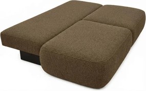 Sofa AVERIO Rozkładana Dwuosobowa Brązowa Boucle Japandi