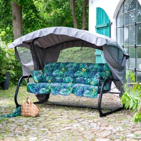 Huśtawka ogrodowa z moskitierą Ravenna Lux Black Edition G051-02IB PATIO