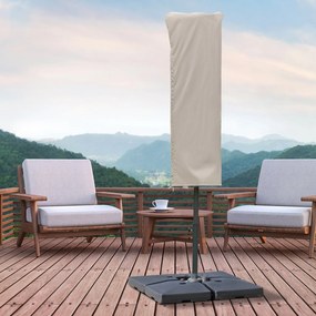 Outsunny Pokrowiec na parasol ogrodowy, odporny na wiatr, khaki, Ø57x160cm | Aosom PL