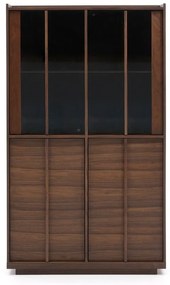 Brązowa witryna w dekorze orzecha 100x170x40 cm Onix – Kave Home