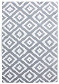Dywan nowoczesny Plus Kwadraty szaro-kremowy 240 cm x 340 cm
