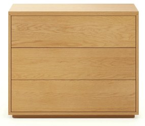 Niska komoda w dekorze dębu w naturalnym kolorze 90x75 cm Abilen − Kave Home