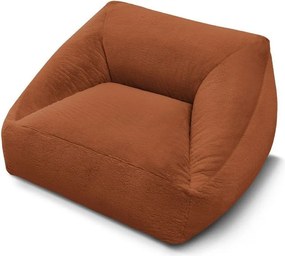 Pomarańczowy worek do siedzenia z imitacji futra Lilibet – Bobochic Paris