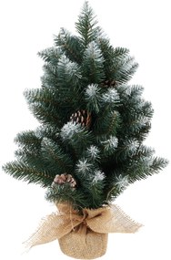 Ośnieżona sztuczna choinka z szyszkami, 60 cm