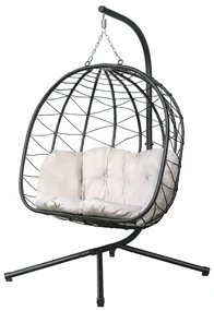 Happy Green Wiszący fotel rattanowy Villa Big ,120 x 110 x 200 cm