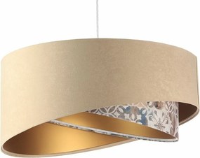 Lampa wisząca SANDERLING beżowa/złota