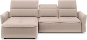 Narożnik MURILLO S Mini z elektryczną regulacją siedziska Lewostronny w tkaninie VOGUE 01 WERSAL