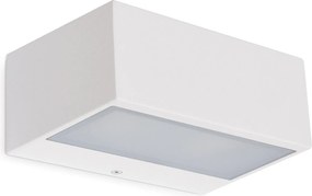 Nowoczesny kinkiet IONA - d?. 18 cm - 13W LED SMD - 1200lm i 3000K - aluminium i bia?y - IP44 - góra i dó?