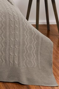 Wełniana narzuta na łóżko SPARSE w opakowaniu prezentowym Brązowy