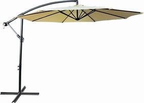 Parasol ogrodowy ASTER ochrona UV w kolorze beżowym waga 12,1 kg wymiary 300x300x45 cm