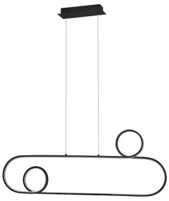 Lampa Sufitowa Wisząca LED APP808-CP Czarna + pilot