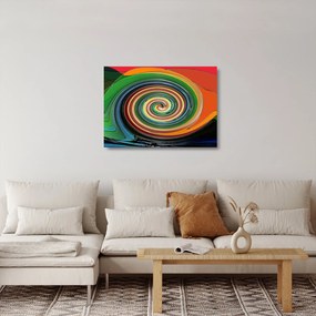 Obraz na szkle - abstrakcyjny obraz - kolorowa spirala (70x50 cm)