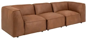 Koniakowa sofa z imitacji skóry 282 cm Fairfield Kentucky – Bonami Selection