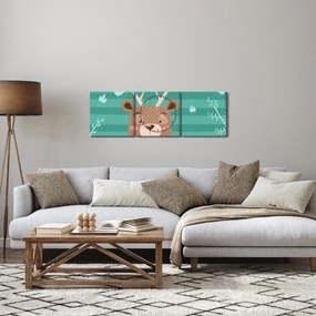 Obraz - Jelonek (z zegarem) (90x30 cm)