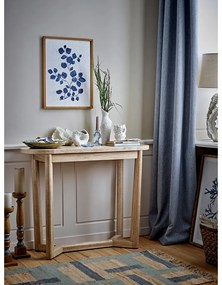 Konsola z litego drewna kauczukowego w naturalnym kolorze 35x100 cm Serrone – Bloomingville