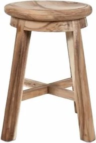 Taboret okrągły z drewna suar DIVERO