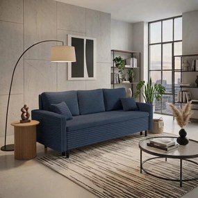 Kanapa sofa 3 osobowa z funkcją spania LIVIA Granatowy