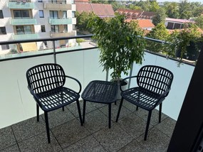 Doppler POLIKORO - balkonowy plastikowy zestaw wypoczynkowy - Towar z drobną wadą (N520)