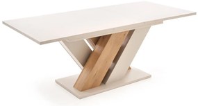 Stół rozkładany BRANDON 160(200)x90cm kaszmir/dąb cremona mat HALMAR