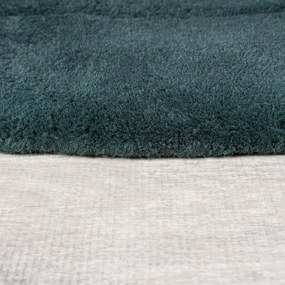 Zielononiebieski wełniany okrągły dywan tkany ręcznie ø 160 cm Shard Teal – Flair Rugs