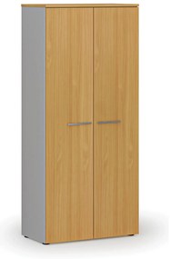 Szafa ubraniowa z wysuwem PRIMO GRAY, 800 x 420 x 1781 mm, szary/buk