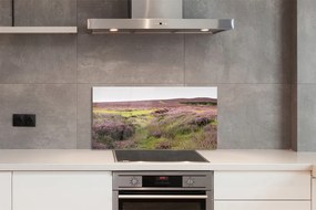 Szkło do Kuchni na Ścianę Morze Fioletowych Wrzosów