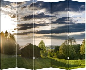 Parawan - Leśna chatka (210x170 cm)