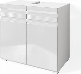 Szafka pod umywalkę biały wysoki połysk 60x34x56 fredd