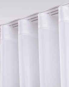 Firana na taśmie wave kolor biały tkanina półprzezroczysta, połyskliwa