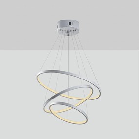 Szara lampa wisząca LED ø 50 cm Simit – Opviq lights