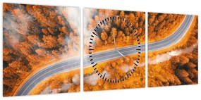 Obraz - Górska droga (z zegarem) (90x30 cm)