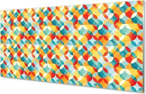 Szklany Panel Barwne Wzory Geometryczne