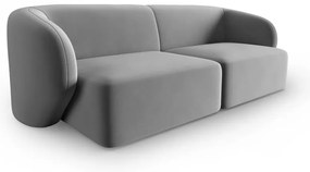 Szara aksamitna sofa 188 cm Paolo – Milo Casa