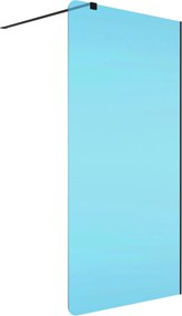 Ścianka prysznicowa WALK IN FIX niebieska 8mm MOLIS NATURE Blue Round MASSI | rożne rozmiary : Kolor profili kabiny - złoty szczotkowany, Szerokość ścianki - 70 cm, Typ montażu - WALK in FIX (Do ściany)