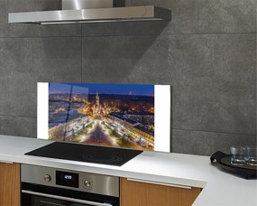 Panel Szklany Nocny Widok na Kościół Mariacki