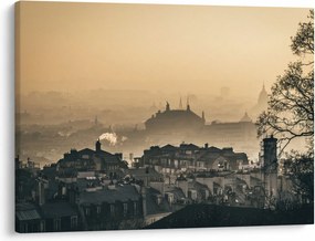 Obraz - Miasto pod mgłą (70x50 cm)