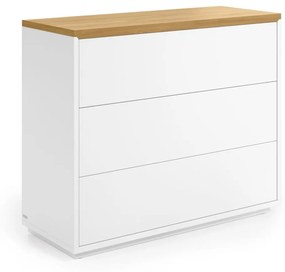 Biała niska komoda 90x75 cm Abilen – Kave Home