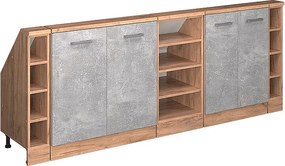 Szafka kuchenna na dach skośny beton 210x46x81.6 r-line