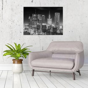 Obraz na szkle - Czarny i biały Nowy Jork (70x50 cm)