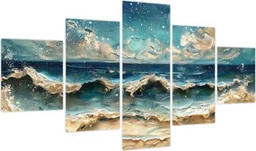 Obraz - Malowanie morza (125x70 cm)