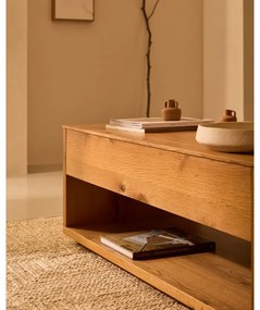 Stolik w dekorze dębu w naturalnym kolorze 60x120 cm Alguema – Kave Home