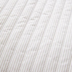 Beżowa narzuta pikowana 220x230 cm Stripe – Catherine Lansfield