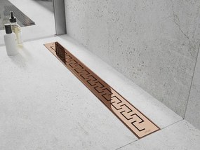 Mexen Flat 360° M15 odpływ liniowy obrotowy 50 cm, różowe złoto - 1624050-40
