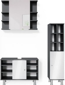 Zestaw mebli łazienkowych antracyt 60x32x54 fynn
