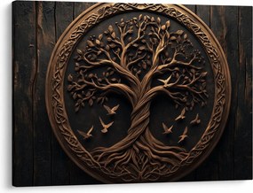Obraz – Drewniane drzewo życia (70x50 cm)