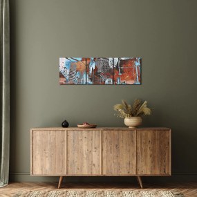 Obraz - Wieżowce (z zegarem) (90x30 cm)